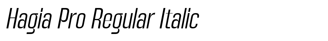 Hagia Pro Regular Italic